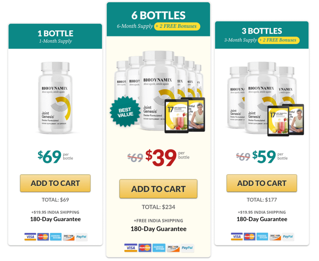 Official Joint Genesis bottle with discount offer